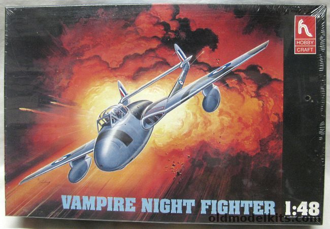 Hobby Craft 1/48 Vampire Night Fighter, HC1578 plastic model kit